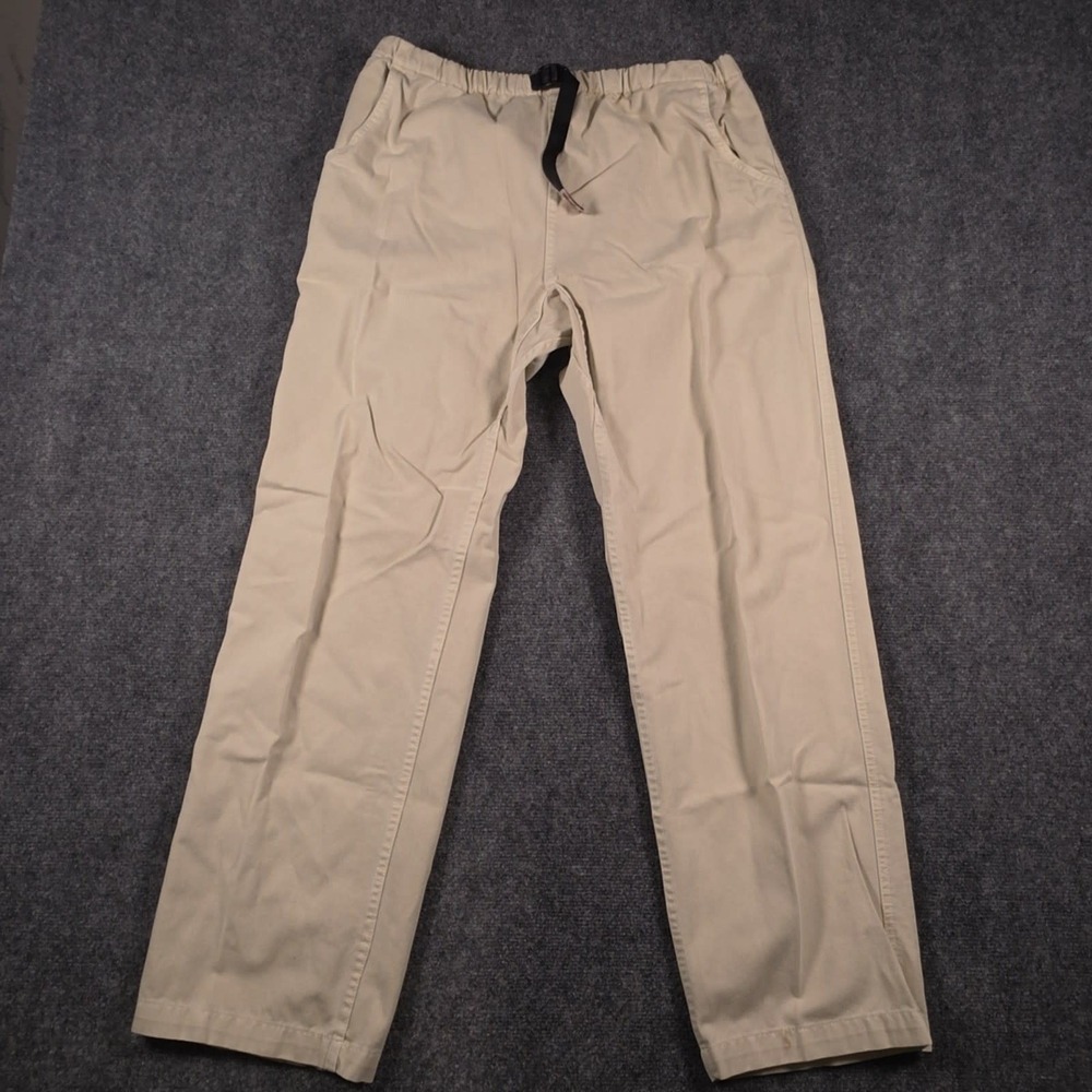 Gramicci Pants Mens Large (32x31) Beige Elastic Waist Belted Outdoors